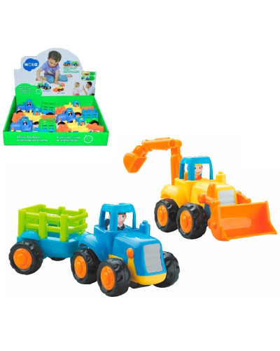 Іграшкова машинка "Бульдозер та трактор" Hola Toys 326AB