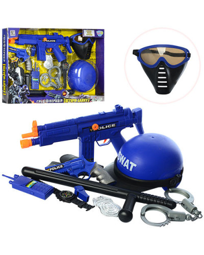 Ігровий набір поліцейського (каска, маска, автомат) - 33540