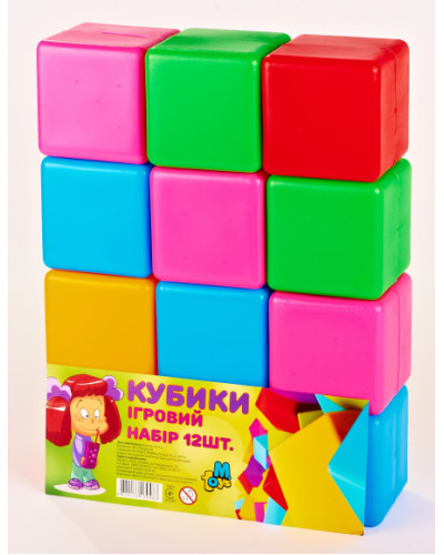 Игровые детские кубики Большие 12 шт (14067K)