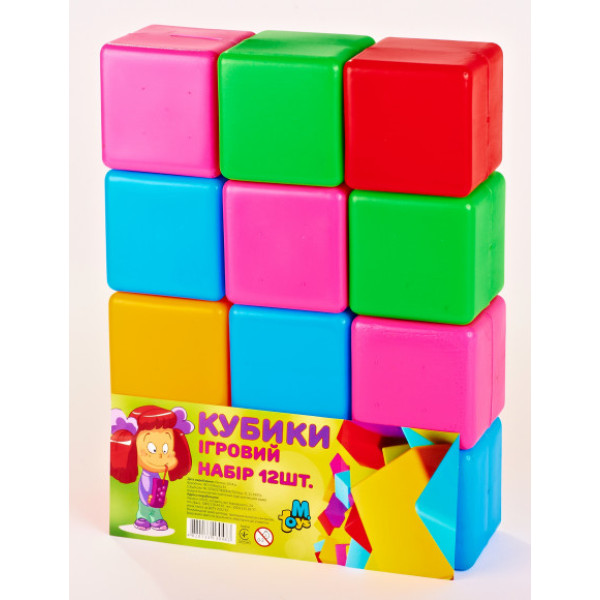 Ігрові дитячі кубики Великі 12 шт (14067K)