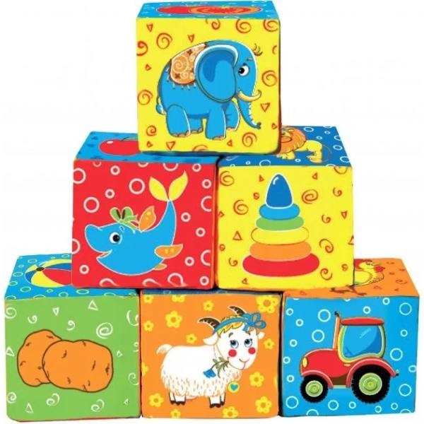 Мягкие кубики для малышей "Мой маленький мир" МС 090601-01