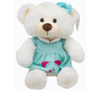 М'яка іграшка "Ведмедик" в блакитній сукні B1014