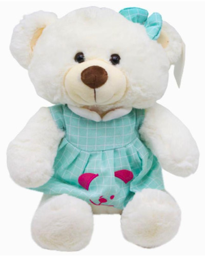 Мягкая игрушка "Медвежонок" в голубом платье B1014