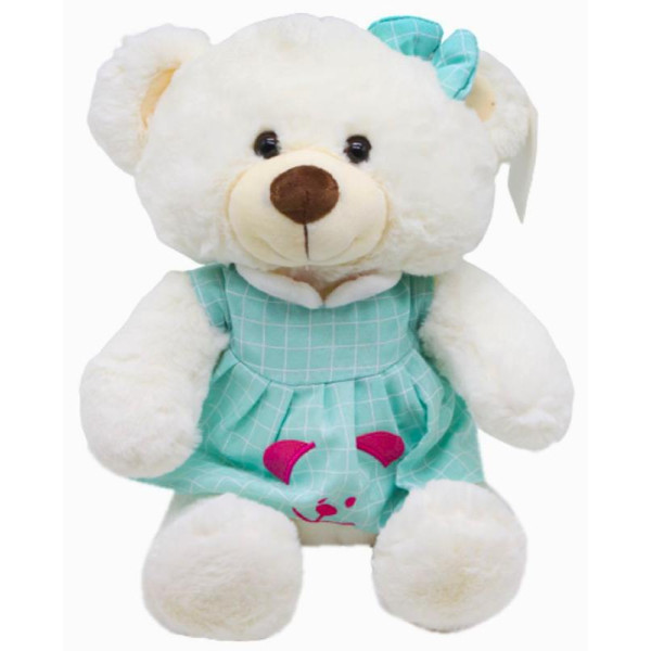 Мягкая игрушка "Медвежонок" в голубом платье B1014