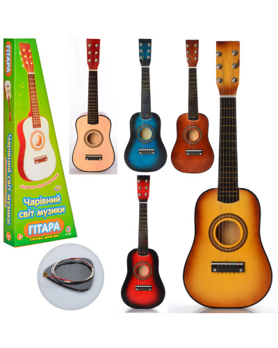 Іграшкова гітара з медіатором дерев'яна - M 1369