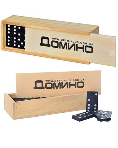 Игра Домино в деревянной коробке Metr+ (M 0027)