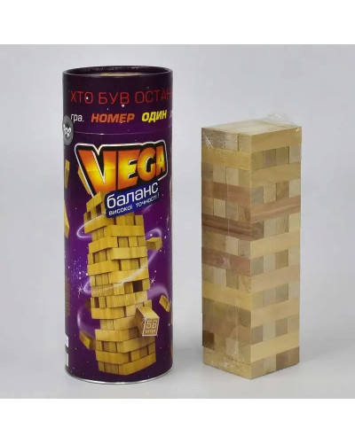 Игра настольная Дженга "Vega Пизанская башня" Danko Toys DTVG-01U
