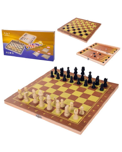 Игровой набор Шахматы 3 в 1 +шашки, нарды 623A
