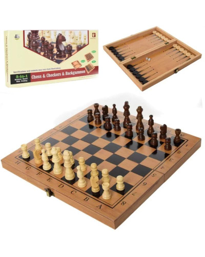 Игровой набор Шахматы 3в1 с нардами и шашками B3116