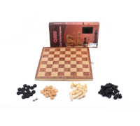 Деревянные Шахматы S2416 с нардами и шашками