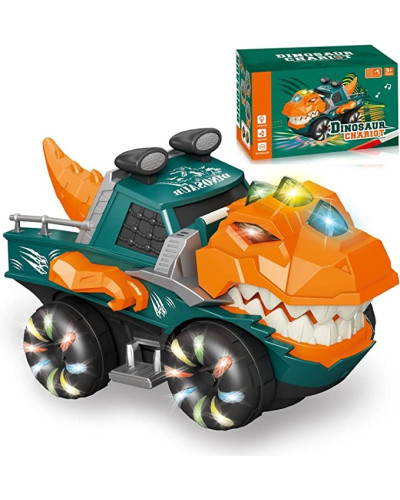 Машинка для мальчиков Монстр-Динозавр с мигающим светом и звуком ZR171-1