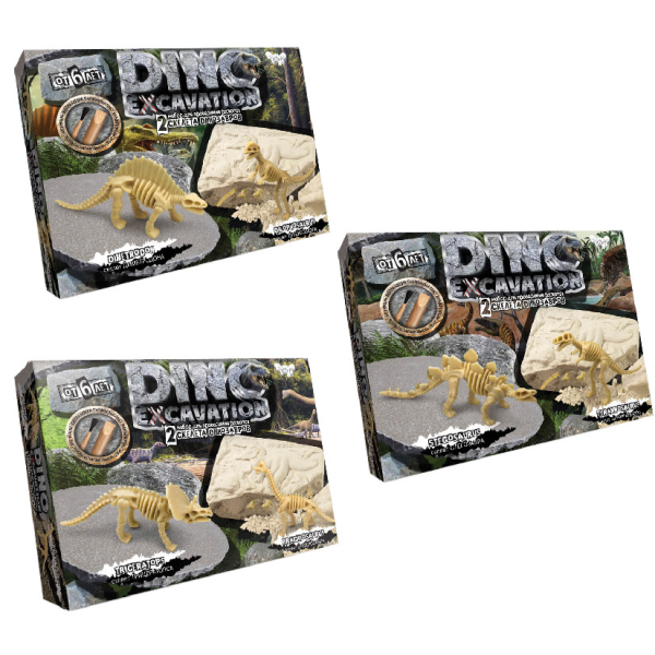 Детский набор для проведения раскопок динозавров DEX-01 DINO EXCAVATION