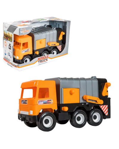 Игрушечный мусоровоз Tigres с контейнером Middle Truck (39312)