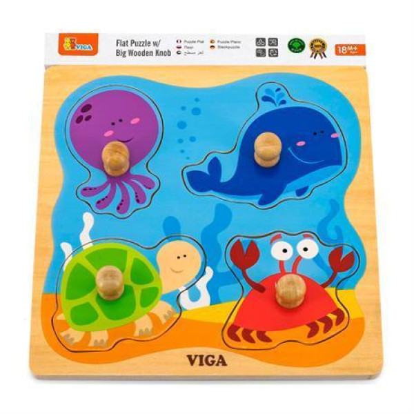 Пазл Viga Toys "Морские обитатели" (50132)