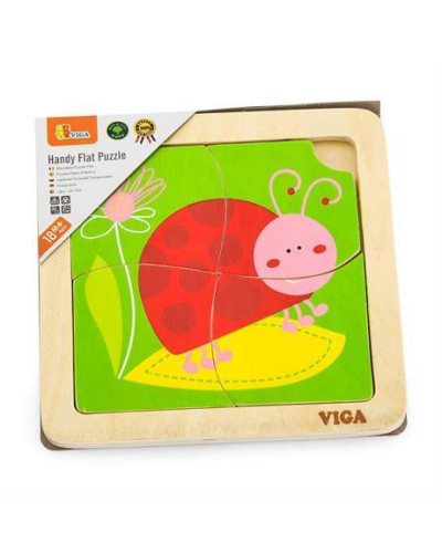 Деревянный мини-пазл "Божья коровка" Viga Toys 50140