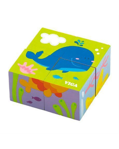 Пазл-кубики "Підводний світ" Viga Toys 50161