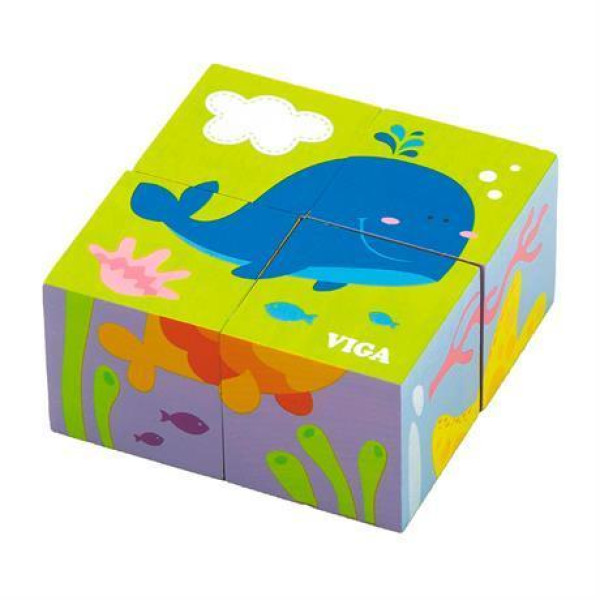 Пазл-кубики "Подводный мир" Viga Toys 50161