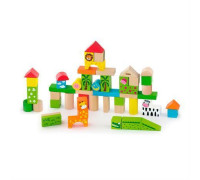 Набор строительных блоков "Зоопарк", 50 шт. Viga Toys 50286