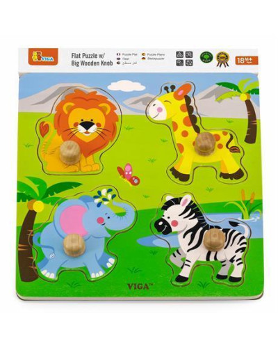 Рамка-вкладиш Viga Toys "Дикі тварини" (50840)