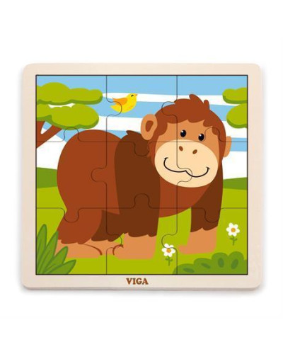 Дерев'яний пазл Viga Toys Мавпа, 9 ел. (51440)