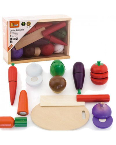 Іграшкові продукти Viga Toys Нарізані овочі з дерева (56291)