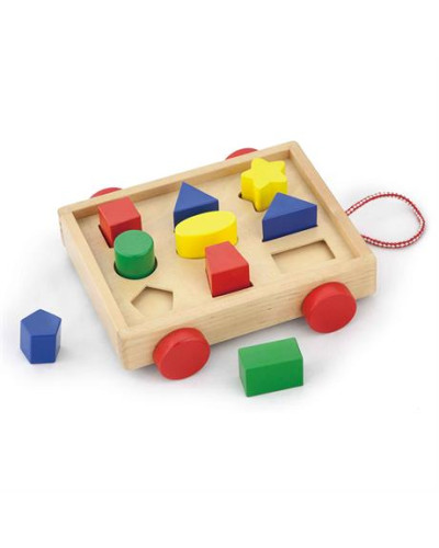 Сортер Viga Toys "Тележка с блоками" (58583)