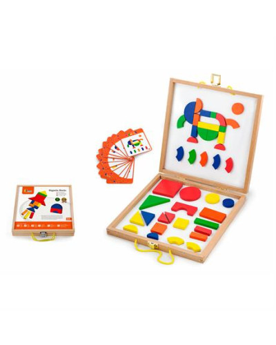 Набор магнитных блоков Viga Toys "Формы и цвет" (59687)