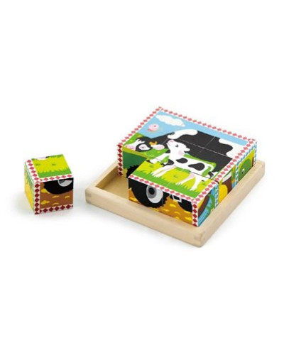 Пазл-кубики Viga Toys "Ферма" (59789)