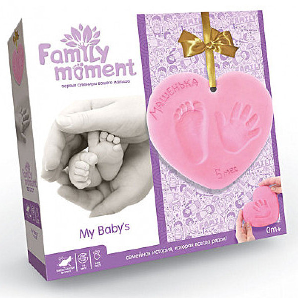 Набор для создания слепка ручки или ножки розовый "Family Moment" FMM-01-02