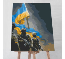 Картина за номерами 40х50 см "Українські воїни" Art Craft 10339-NN