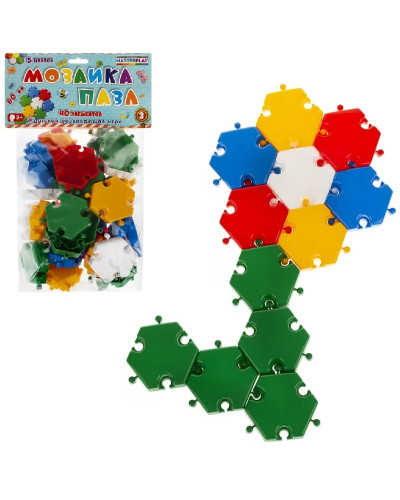 Детский пазл-мозаика с крупными деталями 6см №3 1-144
