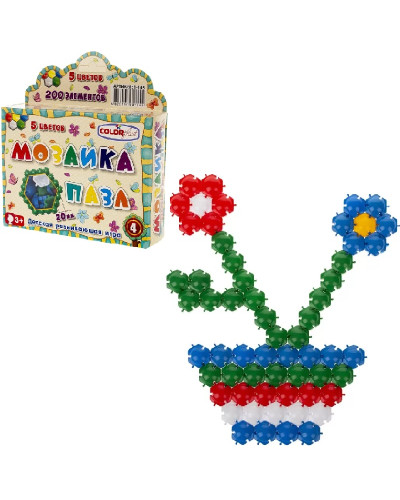 Детский пазл-мозаика с крупными деталями 2см №4 1-145, 200 деталей