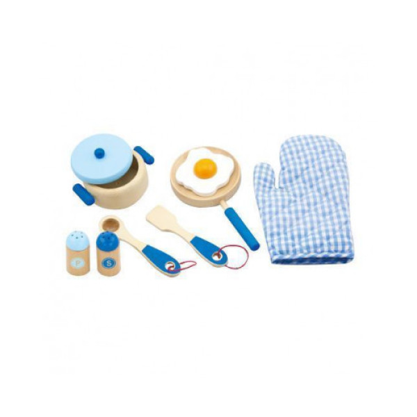 Игровой набор "Маленький повар", голубой - Viga Toys (50115)