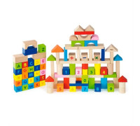 Набір кубиків Viga Toys "Алфавіт і числа" 100 шт., 3 см (50288)