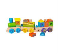 Деревянный поезд Кубики Viga Toys 50572