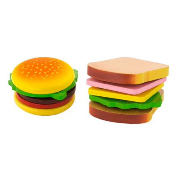 Ігровий набір Viga Toys "Гамбургер і сендвіч" (50810)