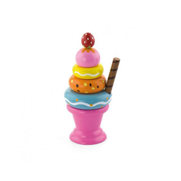 Игрушечные продукты Пирамидка-мороженое, розовый Viga Toys (51321)