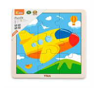 Дерев'яний пазл Viga Toys Літак, 9 ел. (51447)